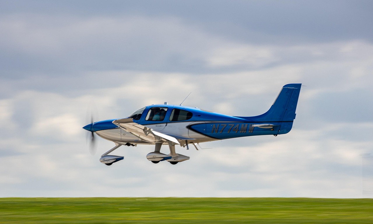 Light aircraft on runway